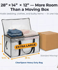 Oversized Moving Bags With Backpack Straps Heavy Duty Storage For Moving Dorms And Home Use Ultra Large 27 By 11 By 15 Inches 86 Liters 6 Pack