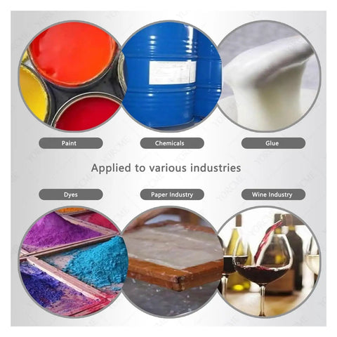 Industries using Beefy Air Agitator Paint Stirring Machine for ton barrels: paint, chemicals, glue, dyes, paper, wine.