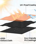 420D Oxford material layers with UV and eco-friendly coatings for Heavy Duty Chaise Lounge Covers 2 Pack With Storage Bag Buckles And Drawstring Waterproof And UV Resistant All Season Outdoor Lounge Chair Covers 82 Inch Long By 29 Inch Wide By 31 Inch High