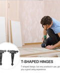 Installing T Shaped Iron Door Hinges 8 Inch Black Painted Built To Last Heavy Duty Gate Hinges Replacement For Home Doors