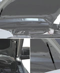 Ford Ranger Hood Struts Kit 2024 2025 2026 No Drill Hydraulic Lift Supports with black powder coated brackets installed