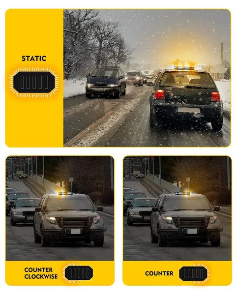 Slick 42 Led Roof Top Strobe Beacon Light Bar Brings The Heat Heavy Duty Emergency Warning Flasher Plug And Play Controller Total Knockout For Tow Trucks Snowplows Construction Vehicles Amber White