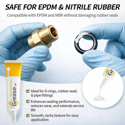 Heavy Duty 2 Oz Silicone Grease Lubricant For O Rings And Rubber Seals Waterproof Multi Purpose Plumbing Grease for dipping O-ring.