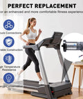 Woman running on treadmill with Beefy 3.0 HP Treadmill Drive Motor With Flywheel 130 Vdc 2238 Watts Replacement For NordicTrack.