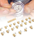 Pro Grade Brass Watch Winder Set For Precision Mainspring Winding, 20 Included with watch repair in background