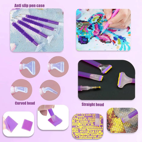 All-Inclusive Diamond Painting Tool Kit With A4 LED Light Pad Bracket Convex Point Pen Anti-Slip Holder details