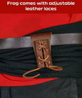 Genuine Leather Dagger Holster With Adjustable Lace Up Closure For Small Weapons Medieval Inspired Sword Frog Sheath detail