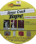 Front view of Self Adhesive Stress Crack Tape 1.25 Inch by 60 Foot Smooth Roll for crack repair, paint-ready surface, USA made