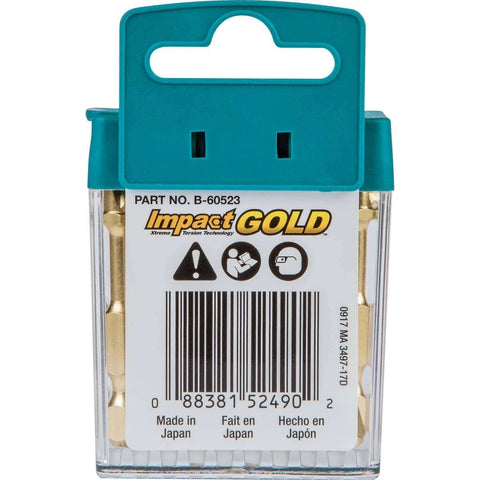 Impact Gold #2 Phillips power bit set, 2-inch, 15-pack in teal case