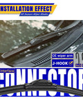 Set Of 3 Windshield Wiper Blades OEM Replacement For SUV Front Windshield 26 Inch 16 Inch 11 Inch With U J Hook Fits 2017 2022 Kia