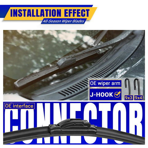 Subaru Forester 2012 To 2018 And Outback 2015 To 2019 Front Windshield Wiper Blades Set Of 3 In 26 Inch 17 Inch And 14 Inch U Hook And J Hook
