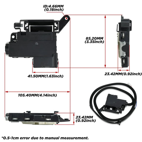 Washer Lid Lock Assembly For Crosley And Maytag Washers DIY Friendly Quick Install W11414731 Replacement Latch, black plastic, 4.14x3.35 in