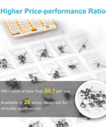 80 Piece Torsion Spring Assortment Kit Featuring 20 Sizes And 60 90 120 180 Degree Small Stainless Steel Torsion Springs For Crafting And Diy Repairs, Rust Resistant Pro Grade Tiny Springs For Projects displayed in labeled bags with a reusable case.