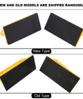 Safety Push Block For Woodworking Pro Grade 2 Pack with new and old model designs, yellow plastic, black grip surface