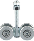 Box Rail Hanger Set 2 Pack With Double Wheel Rail Trolleys For Sliding Barn Doors Total Load Capacity 441 Lbs Zinc Coated Steel For Rust Resistance Smooth Quiet Operation And Durable Barn Door Hardware