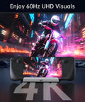 12 In 1 Dual Cooling Fan Docking Station For Steam Deck Rog Ally Xbox And Nintendo Switch With Hdmi 4K 60Hz Gigabit Ethernet And Type C Power Delivery Keeps Your Gaming Rig Running Smooth Like A Champ With Zero Heat Drama All Day on display with vibrant visuals and a handheld console.