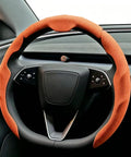 Top Shelf Nappa Leather Steering Wheel Cover With Perforated Breathable Weave To Beat The Summer Swelter and give your grabs a sweet confident grip for your daily rig matching Cybertruck Models Twenty Four Through Twenty Six.
