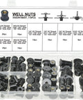 Professional Grade Sae Rubber Well Nut Assortment Kit With Duracore Neoprene Bullets And Genuine Brass Inserts, 115 pcs