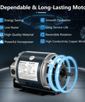 Premium One Quarter Hp Belt Drive Blower Fan Motor With 115 V 1725 Rpm And 48 Frame For Hvac Units Featuring Reversible Rotation and high conductivity copper windings.