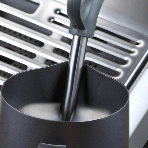 Stainless Steel Coffee Machine Nozzle Head With Four Hole Tip For Frothing Milk on steam wand in metal pitcher