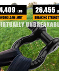 Beefy Half Inch D Ring Bow Shackle with Screw Pin Clevis Four Pack for Jeeps ATVs Trucks and Trailers 2 Ton Working Load Limit