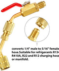 7 Piece DIY Friendly Air Conditioning Refrigerant Valve And Adapter Kit For HVAC R410A R134A R12 R22 1/4 Inch Fittings