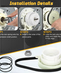 Installation of Washer Pulley Clutch Kit With 21 Inch Drive Belt And Cam Replacement For Whirlpool Kenmore Amana Crosley Roper And More