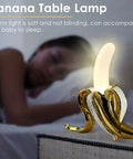 Banana Shaped Table Lamp With LED Night Light Modern Resin Banana Lighting Fixture For Living Room Bedroom Home Office