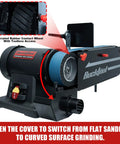 Heavy Duty 2X48 Inch Belt Sander With 1Hp Induction Motor Running At 4500 Fpm For Knife Making And Metal Finishing with rubber contact wheel.