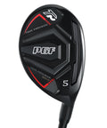 Gold Tour Precision Hybrid Golf Club For Men Right Hand Five with black and red design, showing club face and loft.