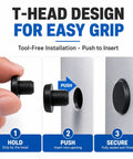 Super Cool 104 Piece Silicone Rubber Hole Plug Kit With 9 Sizes T-Type Black Waterproof Caps For Pipes Tubes And Electrical Wiring Heat Resistant Flexible Reusable Sealing Tools Perfect For Home Gigs And DIY Projects, T-head design for easy grip