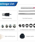 Components of Cam Bearing Removal And Installation Tool Set With One And One Eighth Inch To Two And Two Thirds Inch Adapters