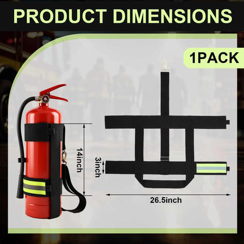 Hella Durable Adjustable Fire Extinguisher Carrying Strap With Reflective Nylon Harness And Heavy Duty Metal Buckle Universal Grip For Up To Twenty Pound Water Foam Or CO2 Fire Safety Gear Built Different For Road Ready Fire Prep
