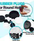 77Pcs White Silicone Hole Plugs Assorted Sizes 5mm 6mm 10mm 13mm 16mm 18mm 25mm Pack For DIY Home Improvement Plumbing And Automotive Repairs Versatile And Durable Frosted Edge Design