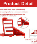10 Pack Multi Cable Staples With Steel Nails, Non Metallic Push In Install fix holds cables securely in place, red recycled plastic.