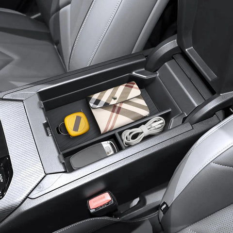 BMW X3 Center Console Organizer Tray For 2025 2026 G45 Models Durable ABS Plastic With Anti Slip Rubber Custom Armrest Storage Insert