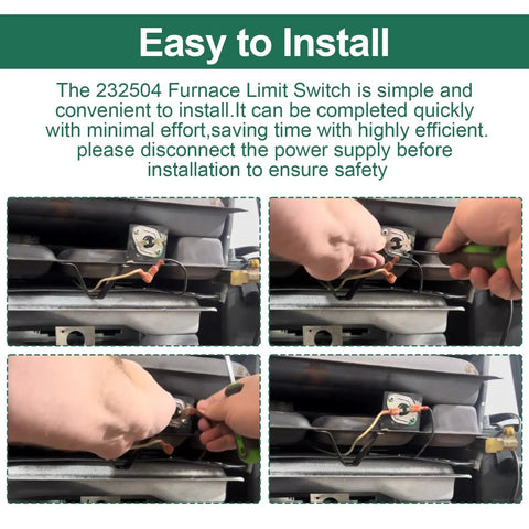 Installing RV Furnace Limit Switch 160 Degree Replacement Part For SF 20 25 30 35 Furnaces showcasing simple setup.