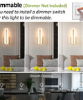 Tipace Hardwired Antique Bronze Modern LED Wall Sconce Indoor Wall Light displaying dimmable settings from 10% to 100%.