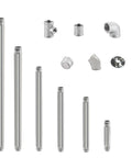 Stainless steel pipe fittings and connectors, including Stainless Steel Floor Flange 1/2 Inch, Set Of 2, 304 Pipe Fitting for plumbing use