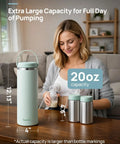 Portable Breastmilk Cooler Bag Featuring 360 Degree Ice Chambers That Keep Your Stash Chill Below Forty Degrees Fahrenheit Comes With Premium Stainless Steel Feeding Bottles A Total Game Changer For Busy Nursing Moms On The Move with extra large steel containers.