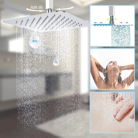 Brushed Nickel Rain Shower System With 10 Inch Rain Head And Handheld, Full Shower Faucet Set With Valve, Easy Install