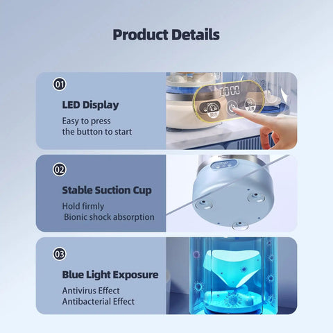 Product details of Compact Portable Mini Washing Machine With Quick Spin Dry Function And Rechargeable Battery Legit Setup For Crushing Grime On Underwear And Baby Clothes Zero Fuss Pick For Dorms Or Rv Travel Blue displayed on a soft background.