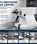 Heavy Duty Cnc 4 Axis Pneumatic Tailstock With 50Mm Stroke Plug And Play Rig for precision machining and support at 145Mm height.