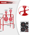 Double Spinner Shooting Targets Three Eighths Inch Thick Steel Auto Reset Target System With Four Plate Sizes diagram