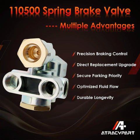 Trailer Priority Brake Control Valve Replacement With Three Eighths Inch Ports No Fuss Emergency Stop Parking 2 Pack image