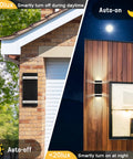 Dusk To Dawn Outdoor Wall Light With 5W LED Bulbs, IP65 Waterproof Aluminum Up And Down Exterior Light Fixture on house and garage