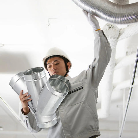 Installer with 4 Inch W Shaped Dust Collection Fitting Heavy Duty Galvanized Steel 4 Way Duct Splitter Vent Connector
