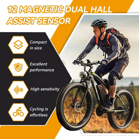 Pedal Assist Sensor Kit For Electric Bicycles 12 Magnets Speed Sensor Bike Pedal Assist System For Road And Mountain Bikes Cycling Accessory Easy Install And Quick Setup For A Smooth Boost