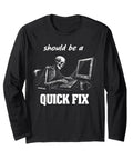 Deadass Hilarious Skeleton IT Squad Tech Support Lifesaver Long Sleeve T Shirt For Coding Bros And Software Engineers Funny Programmer black graphic tee with humorous skeleton design