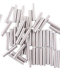 50-Piece 5x25mm Dowel Pins Stainless Steel Shelf Support Pegs For Cabinets And Furniture Built Tough With 304 Stainless Rust Resistant Easy Install Silver Tone Pin Rod Fasten Elements shown in pile.